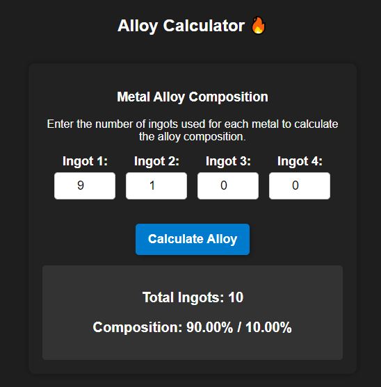 Alloy Calculator